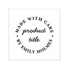 Made with Care | Modern Retro Bold Design Zelfinktende Stempel