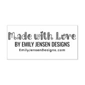 Made with Love #1 Bedrijfsnaam Website URL Zelfinktende Stempel (Design)