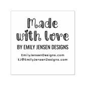 Made with Love #2 Bedrijfsnaam Website URL Zelfinktende Stempel (Design)