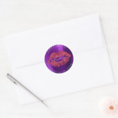 Made with Love Amethyst Paarse Maroon Makeup Lips Ronde Sticker (Envelop)