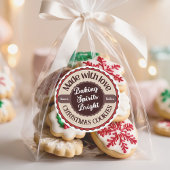Made with Love Baking Spirits Bright Christmas Ronde Sticker