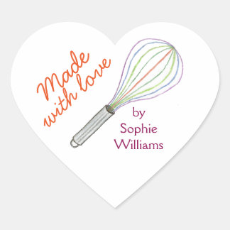 Made With Love baking stickers baking label