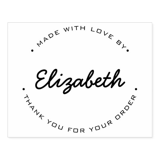 MADE with love Bedankt voor uw bestelling Rubberstempel (Afrduk)