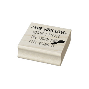 Made with Love betekent dat ik de lepel likte Rubberstempel