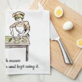 Made with Love betekent dat ik de Spoon Funny heb Theedoek (Quarter Fold)