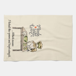 Made with Love betekent dat ik de Spoon Funny heb  Theedoek