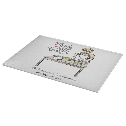 Made with Love betekent dat ik de Spoon heb gevrij Snijplank (Hoek)