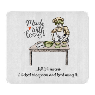 Made with Love betekent dat ik de Spoon heb gevrij Snijplank