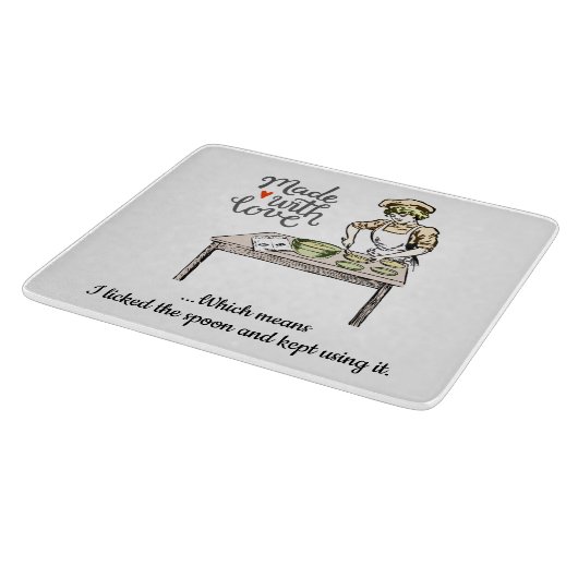 Made with Love betekent dat ik de Spoon heb gevrij Snijplank (Hoek)