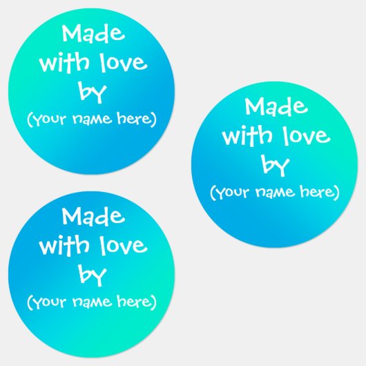 "Made with Love by" Blauwgroen, persoonlijke label (Groep)