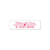 Made with Love Calligraphy Cursief script op naam Zelfinktende Stempel (Design)