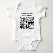 Made with Love & Chaos" Grappig Baby T-shirt - Sch (Voorkant)