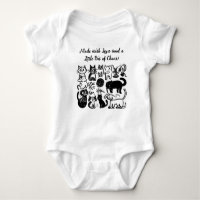 Made with Love & Chaos" Grappig Baby T-shirt - Sch