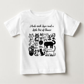 Made with Love & Chaos" Grappig Baby T-shirt - Sch