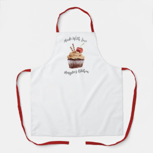 Made with Love Cupcake Bakery Chef Apron Schort