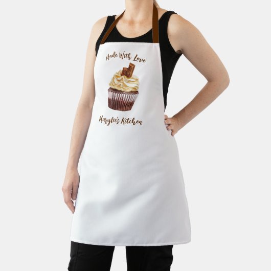 Made with Love Cupcake Bakery Chef Apron Schort (Insitu)