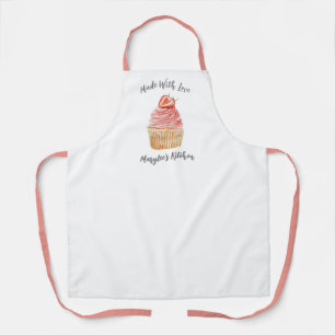 Made with Love Cupcake Bakery Chef Apron Schort