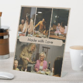 Made with Love Custom Family Photo  Reclamebord Met Voetstuk (Insitu)