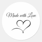 Made with Love Custom Round Sticker voor Verpakkin (Voorkant)