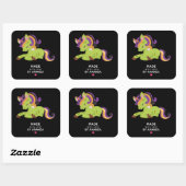 Made with Love Cute Frankenstein Unicorn Halloween Vierkante Sticker (Vel)