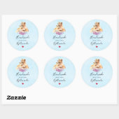 Made with Love Cute Waterverf Moeder Lion & Cub Ronde Sticker (Vel)