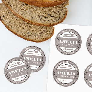 Made With Love Food Gift Sticker grijs kraft