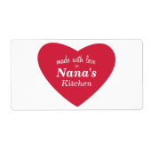 Made with Love Food Label (Voorkant)