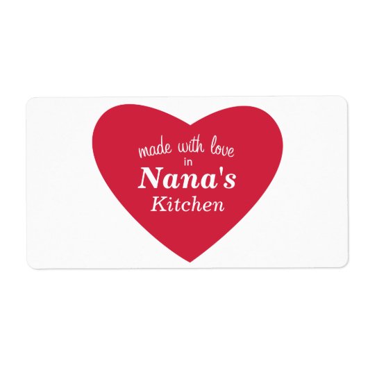 Made with Love Food Label (Voorkant)