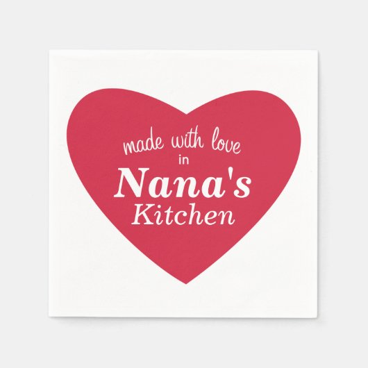 Made with Love Food Label Servet (Voorkant)