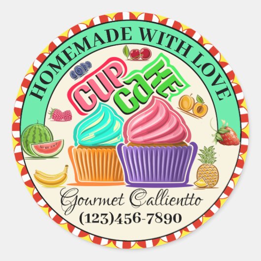 Made with Love Food Sticker (Voorkant)