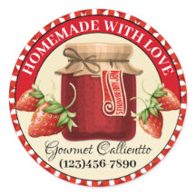 Made with Love Food Sticker