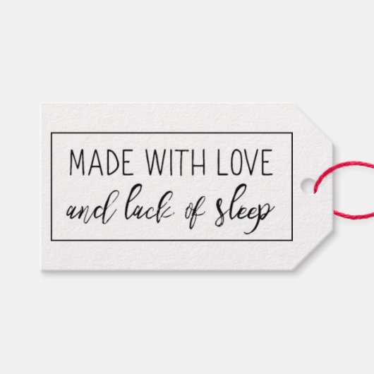 Made with Love Funny Cadeaulabel (Voorkant (Horizontaal))