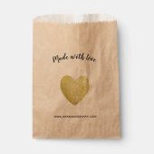 Made with Love Gold Foil Heart Handmade Bedankzakje (Voorkant)