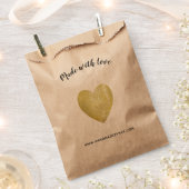 Made with Love Gold Foil Heart Handmade Bedankzakje (Geknipt)
