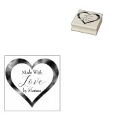 Made with Love Heart Rubberstempel (Gestempeld)