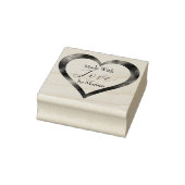 Made with Love Heart Rubberstempel (Stempel)