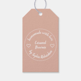 Made with Love Homemade Baking Baby Pink Heart Cadeaulabel