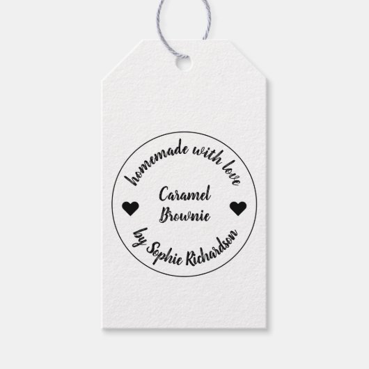 Made with Love | Homemade Baking Koking Heart Cadeaulabel (Voorkant)