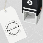 Made with Love | Homemade Baking Modern Heart Zelfinktende Stempel
