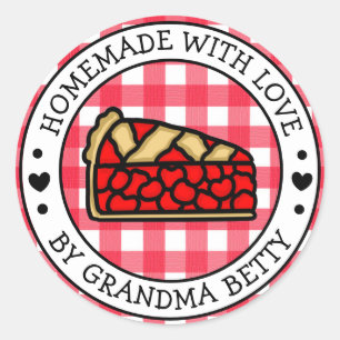Made with Love, Homemade Cherry Pie Ronde Sticker