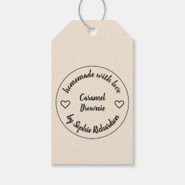 Made with Love Homemade Food Ivory Cream Heart Cadeaulabel
