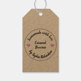 Made with Love | Homemade Goods Cute Pink Heart Cadeaulabel