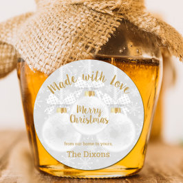 Made with Love Homemade kerstsierents Food Ronde Sticker