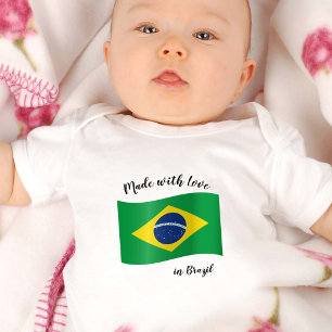 Made with Love in Braziliaanse vlag Romper