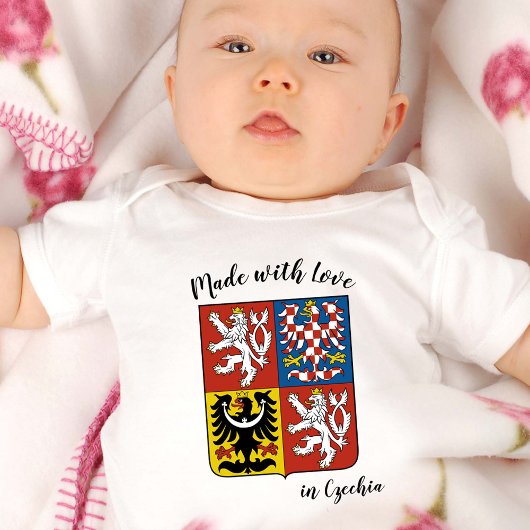 Made with Love in Czech Republic / Czech flag Romper
