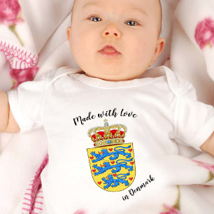 Made with Love in Denmark / Deense vlag Romper