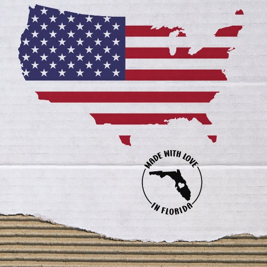Made with Love in Florida, Small Business, Rubberstempel