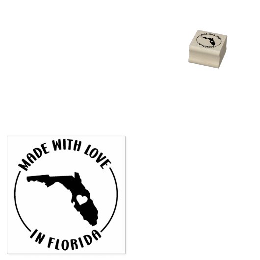 Made with Love in Florida, Small Business, Rubberstempel (Gestempeld)