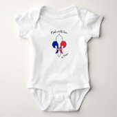 Made with Love in France / French Lilly, flag Romper (Voorkant)