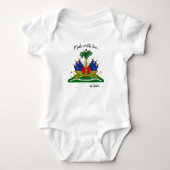 Made with Love in Haiti / Haïtiaanse vlag Romper (Voorkant)
